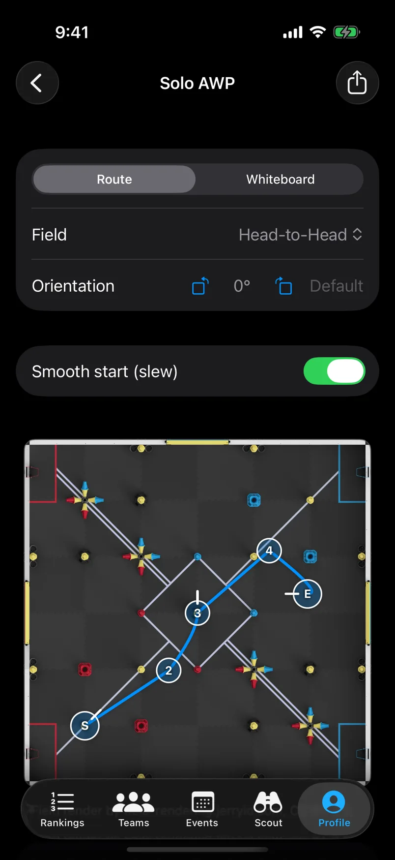The Auton planner screen of the Vantage iPhone app